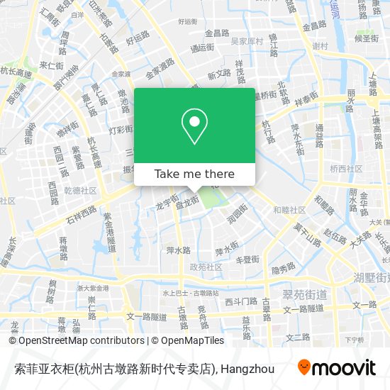 索菲亚衣柜(杭州古墩路新时代专卖店) map