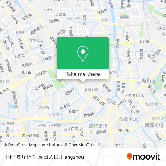 同忆餐厅停车场-出入口 map