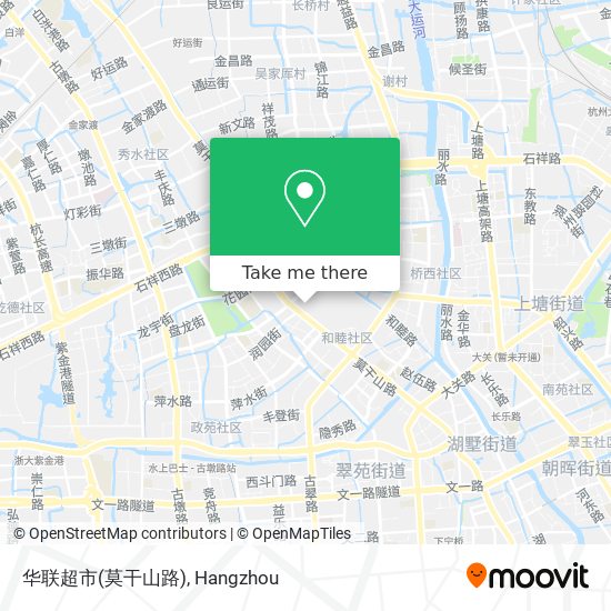华联超市(莫干山路) map