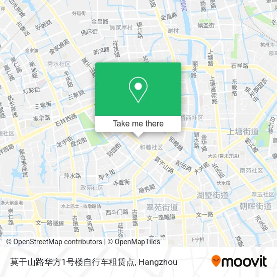 莫干山路华方1号楼自行车租赁点 map