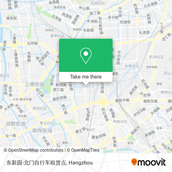 东新园-北门自行车租赁点 map