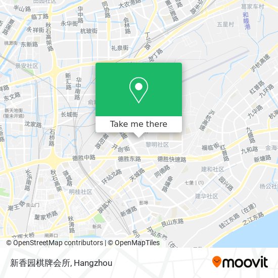 新香园棋牌会所 map