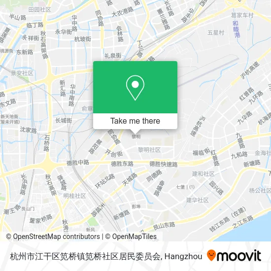 杭州市江干区笕桥镇笕桥社区居民委员会 map