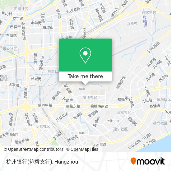 杭州银行(笕桥支行) map