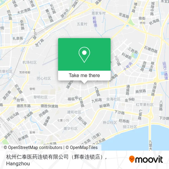 杭州仁泰医药连锁有限公司（辉泰连锁店） map