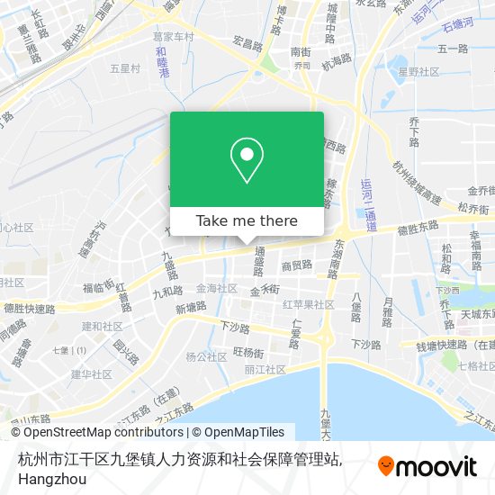 杭州市江干区九堡镇人力资源和社会保障管理站 map