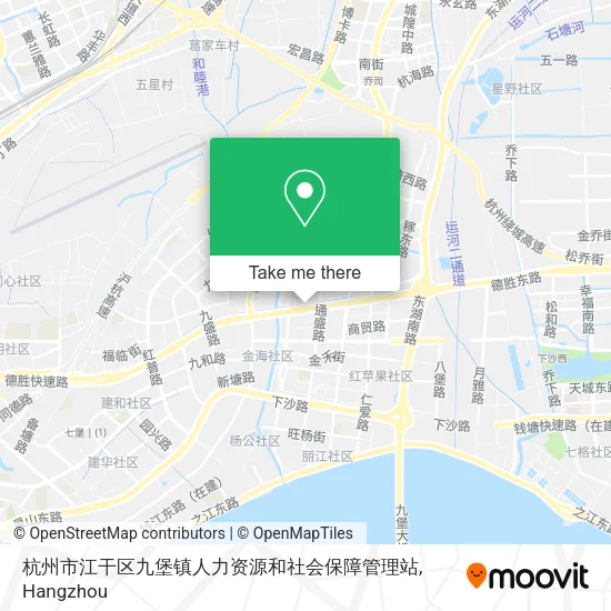 杭州市江干区九堡镇人力资源和社会保障管理站 map