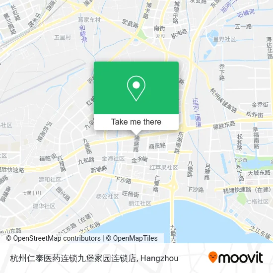杭州仁泰医药连锁九堡家园连锁店 map