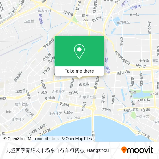 九堡四季青服装市场东自行车租赁点 map