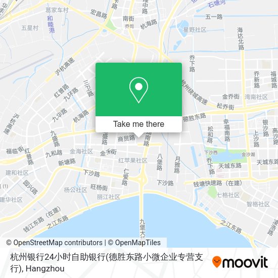 杭州银行24小时自助银行(德胜东路小微企业专营支行) map