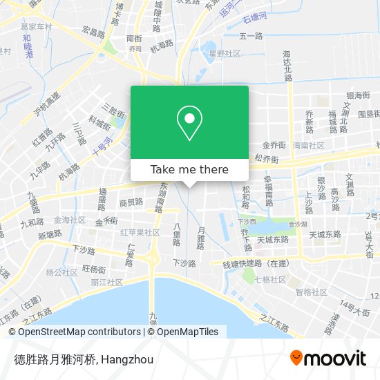 德胜路月雅河桥 map