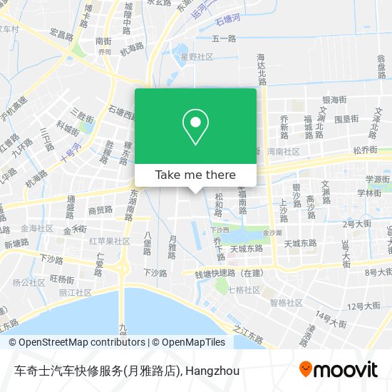 车奇士汽车快修服务(月雅路店) map