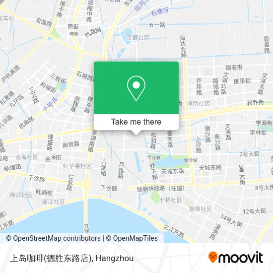 上岛咖啡(德胜东路店) map