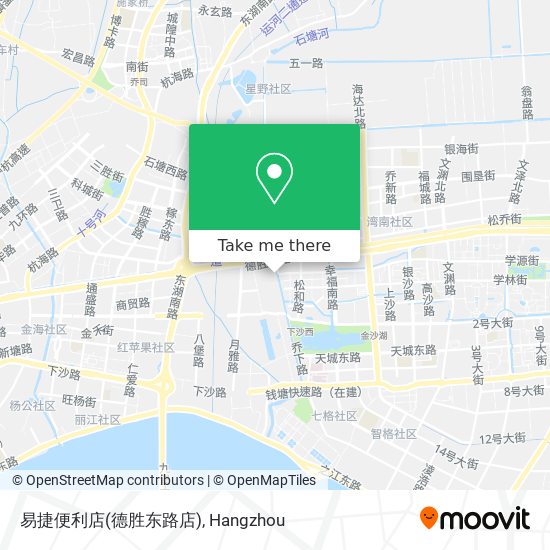 易捷便利店(德胜东路店) map