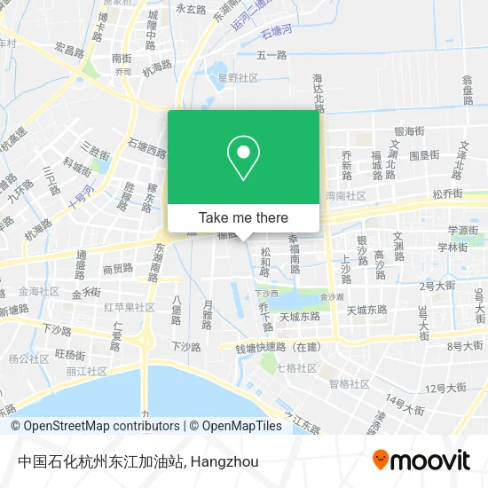 中国石化杭州东江加油站 map
