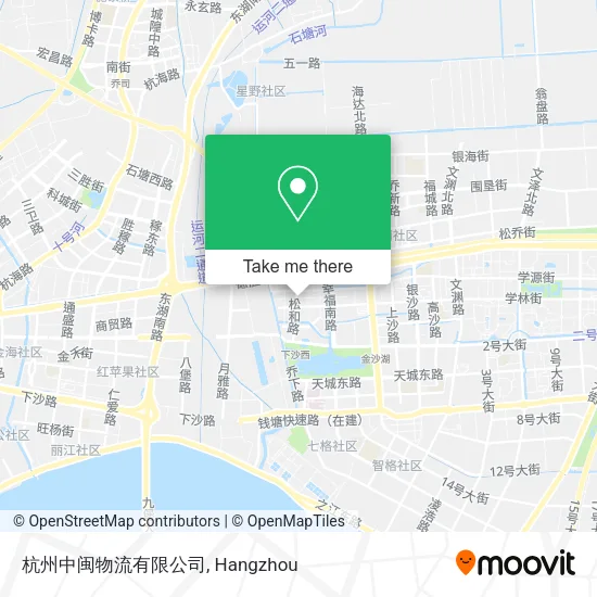 杭州中闽物流有限公司 map