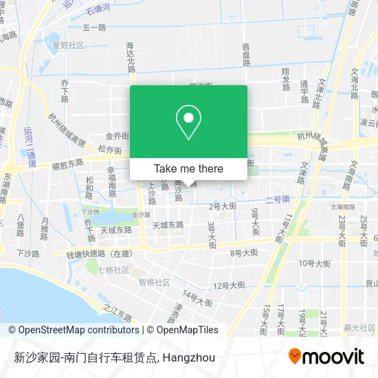 新沙家园-南门自行车租赁点 map