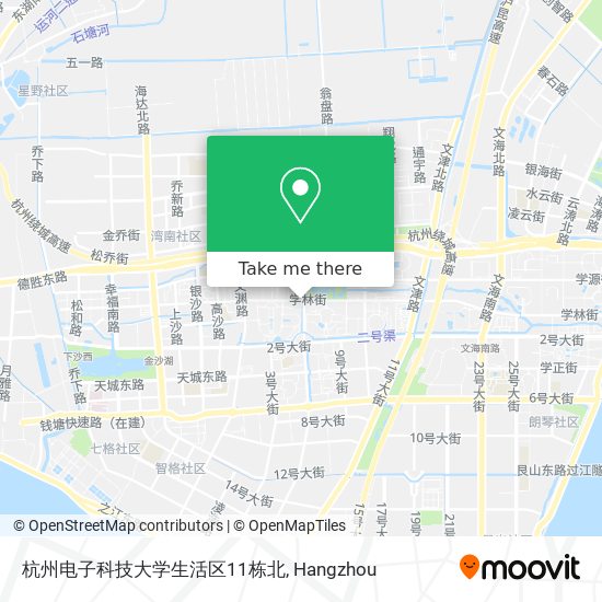 杭州电子科技大学生活区11栋北 map