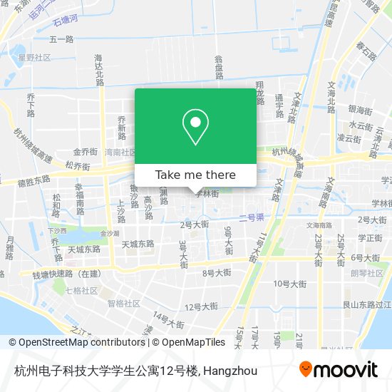杭州电子科技大学学生公寓12号楼 map