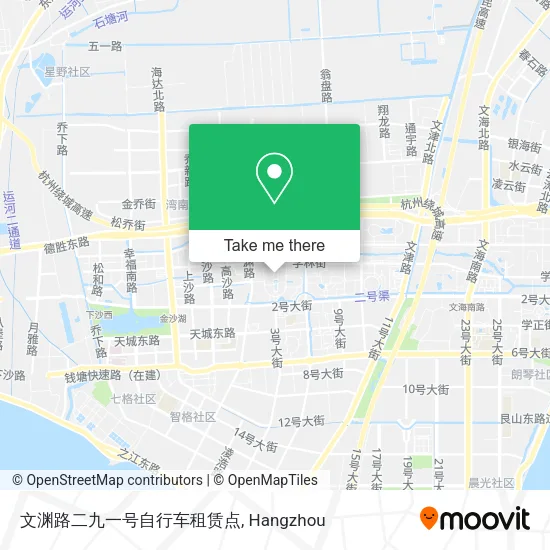 文渊路二九一号自行车租赁点 map
