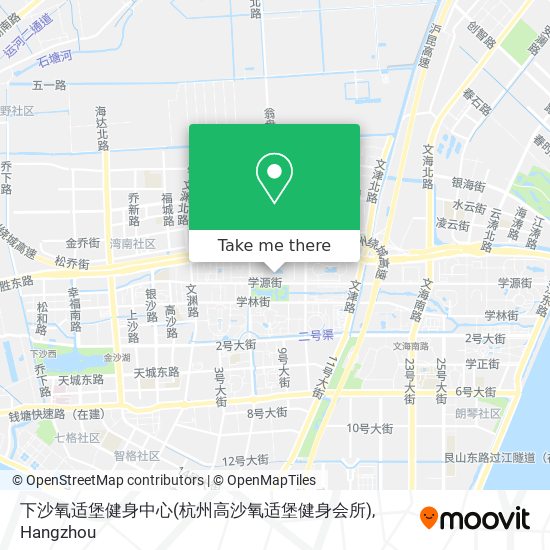 下沙氧适堡健身中心(杭州高沙氧适堡健身会所) map