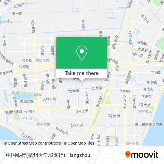 中国银行(杭州大学城支行) map