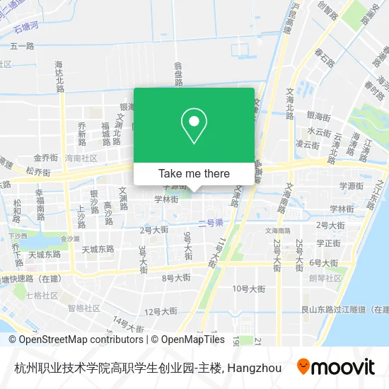 杭州职业技术学院高职学生创业园-主楼 map