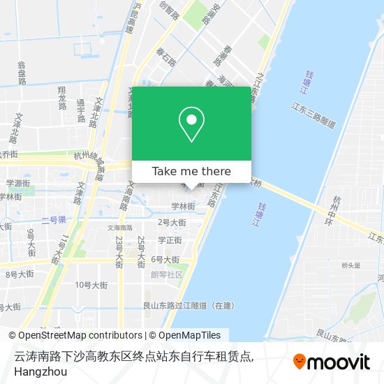 云涛南路下沙高教东区终点站东自行车租赁点 map