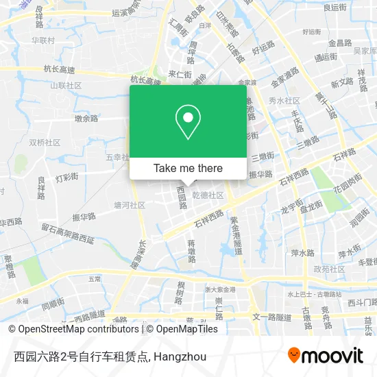 西园六路2号自行车租赁点 map