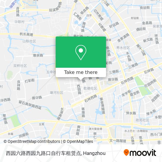 西园六路西园九路口自行车租赁点 map