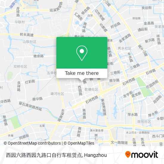 西园六路西园九路口自行车租赁点 map