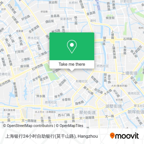 上海银行24小时自助银行(莫干山路) map