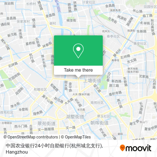中国农业银行24小时自助银行(杭州城北支行) map