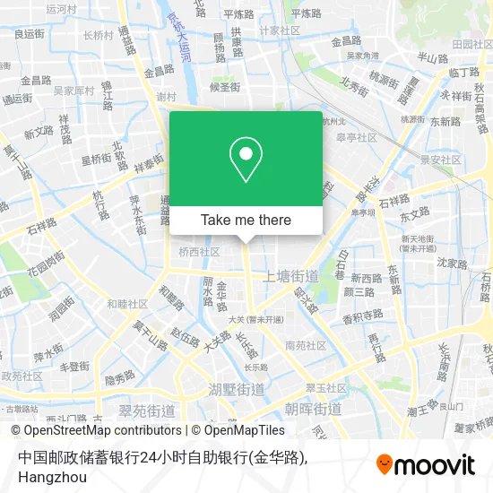 中国邮政储蓄银行24小时自助银行(金华路) map