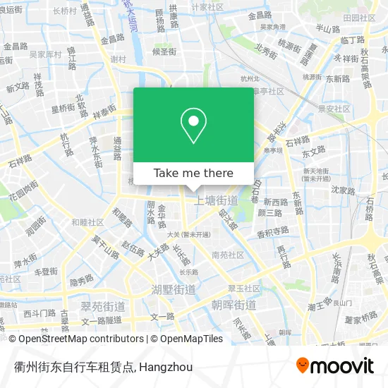 衢州街东自行车租赁点 map