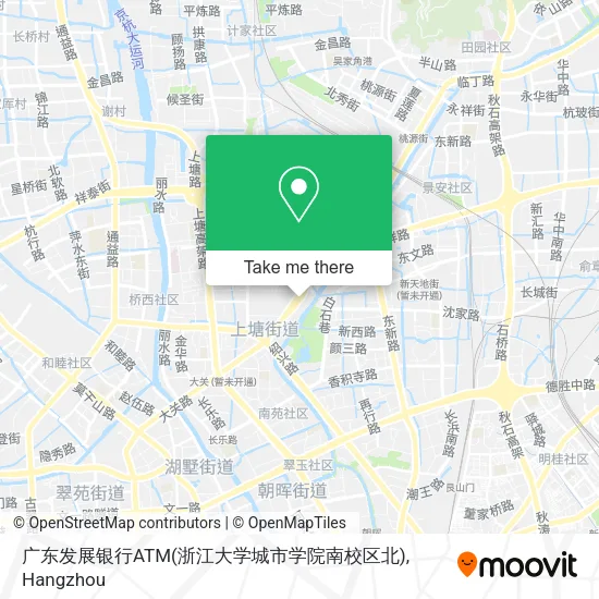 广东发展银行ATM(浙江大学城市学院南校区北) map
