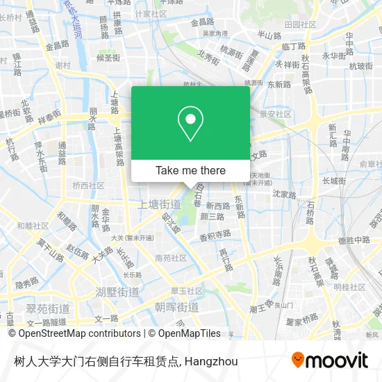 树人大学大门右侧自行车租赁点 map