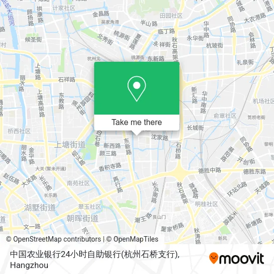 中国农业银行24小时自助银行(杭州石桥支行) map
