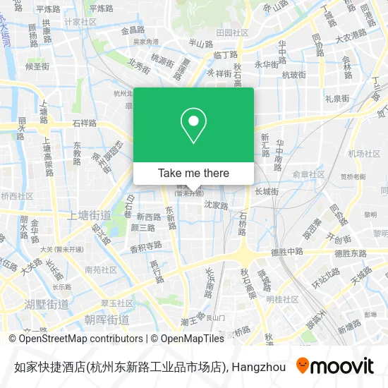 如家快捷酒店(杭州东新路工业品市场店) map