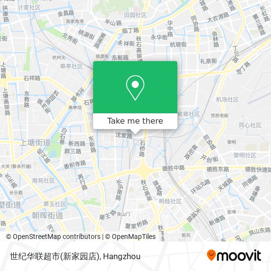 世纪华联超市(新家园店) map