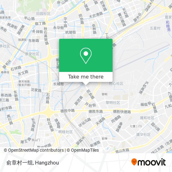 俞章村一组 map