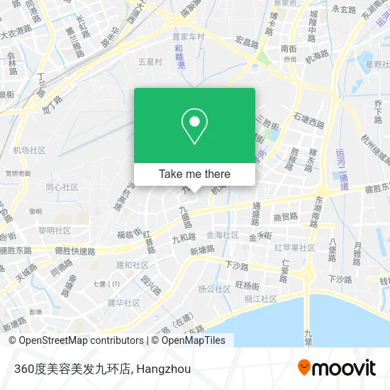 360度美容美发九环店 map
