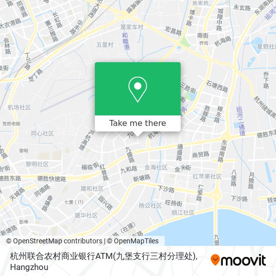 杭州联合农村商业银行ATM(九堡支行三村分理处) map