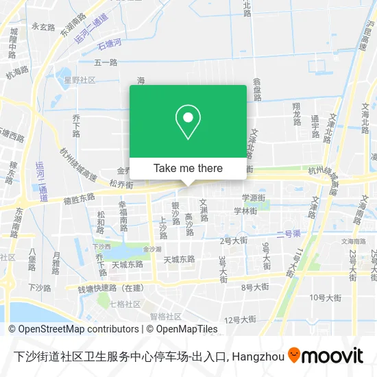 下沙街道社区卫生服务中心停车场-出入口 map