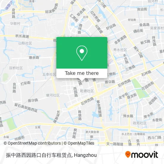 振中路西园路口自行车租赁点 map