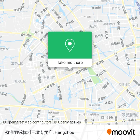 盈湖羽绒杭州三墩专卖店 map