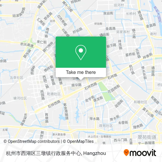 杭州市西湖区三墩镇行政服务中心 map
