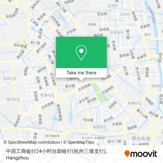 中国工商银行24小时自助银行(杭州三墩支行) map