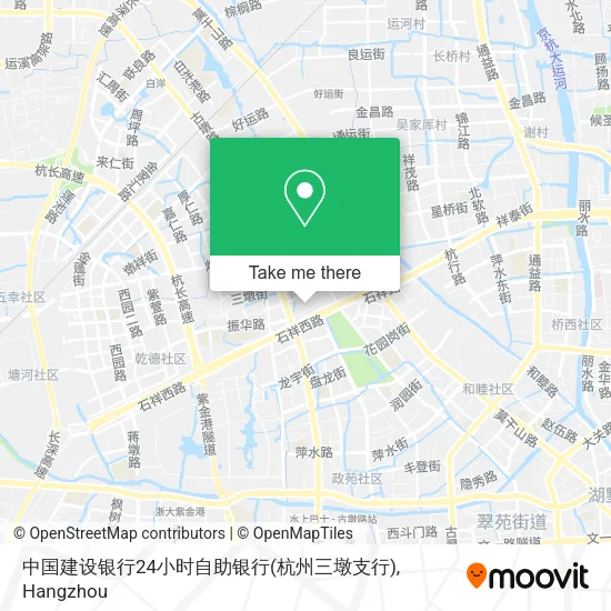 中国建设银行24小时自助银行(杭州三墩支行) map