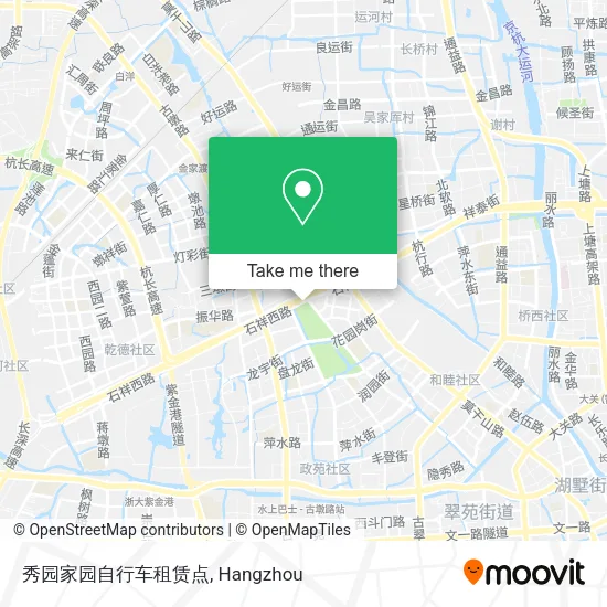 秀园家园自行车租赁点 map